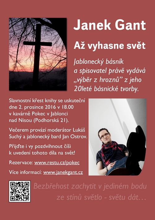 Křest knihy Až vyhasne svět | Janek Gant | Jan Ostrov 2.12.2016