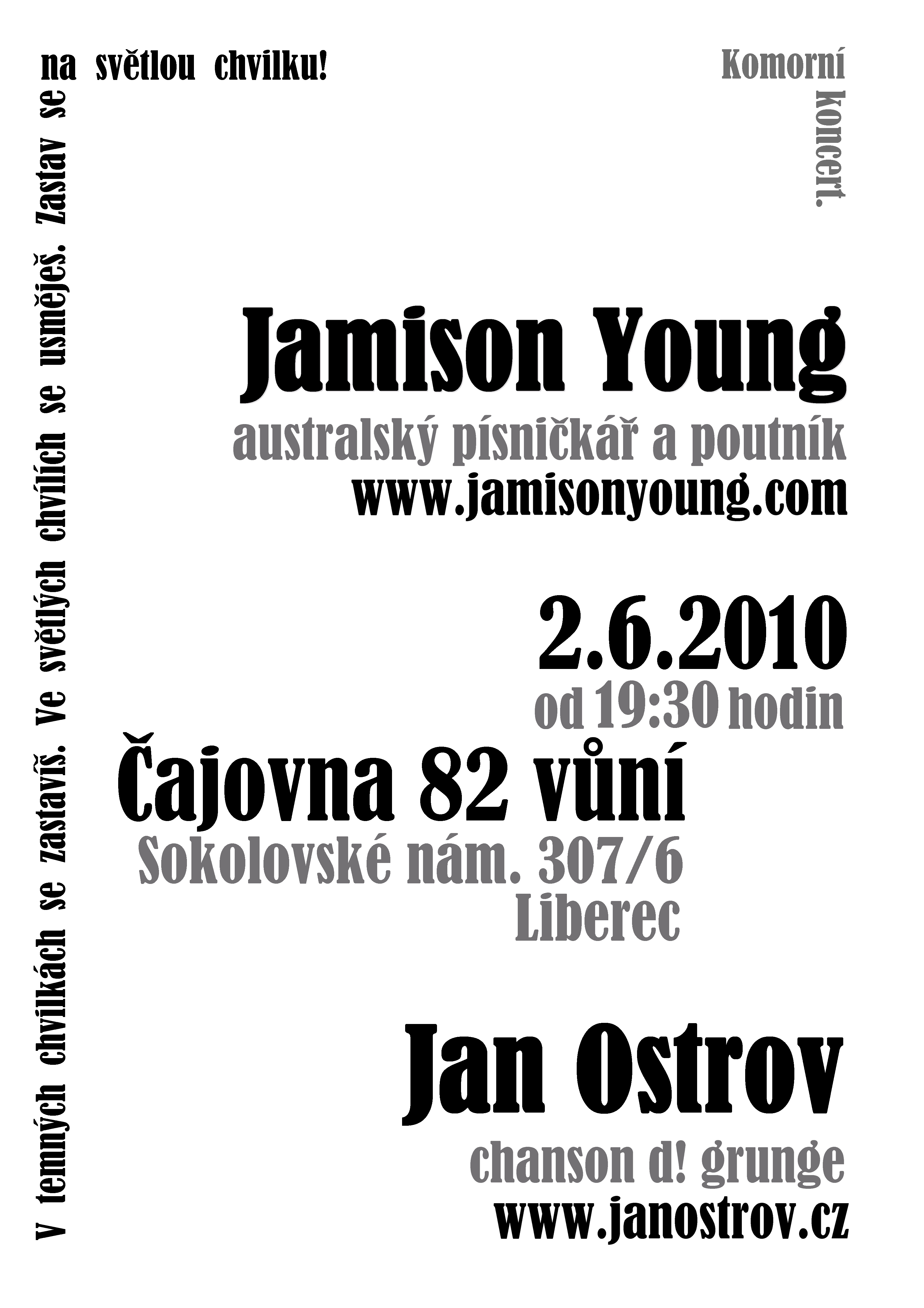 Společný koncert písničkářů | Jan Ostrov a Jamison Young