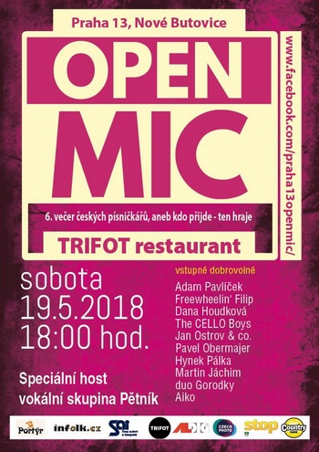 TRIFOT Open Mic na třináctce 19.5.2018