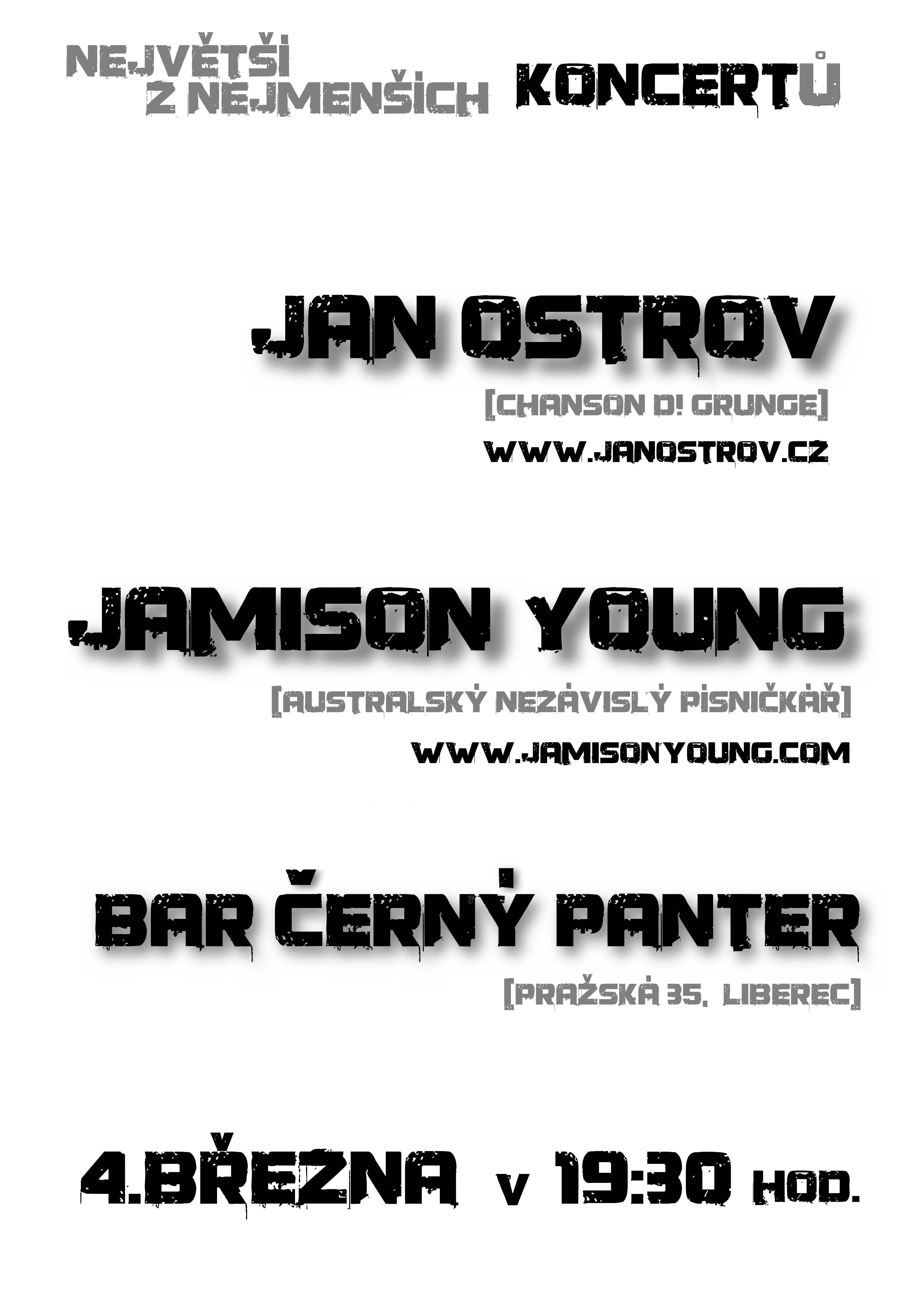 Společný koncert písničkářů | Jan Ostrov a Jamison Young 4. 3. 2011